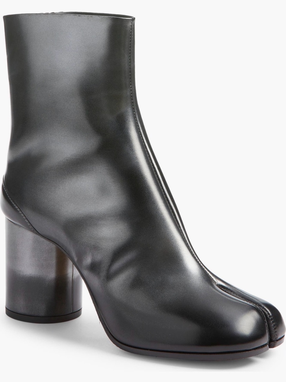 Maison Margiela Black Leather Tabi Ankle Boots